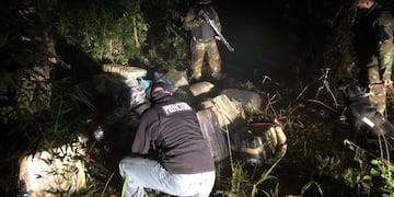 Eldorado: millonaria incautación de marihuana. Prefectura Naval Argentina