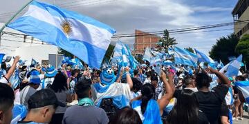 Los festejos en Zapala luego de que Argentina ganara la final del Mundial.