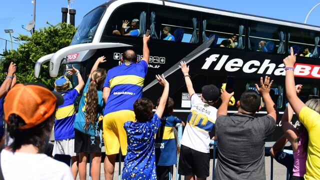 Llegada de Boca Juniors a Córdoba, jugará un partido amistoso frente a Talleres. (Christian Luna / La Voz)