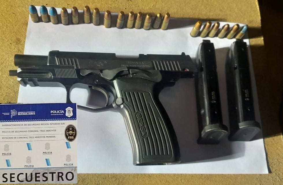 Tres Arroyos: un hombre fue detenido tras herir a un transeúnte de un disparo