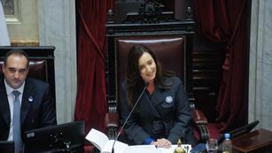 La vicepresidenta Victoria Villarruel convocó a debatir sobre las dietas en el Senado (Foto: Federico López Claro)