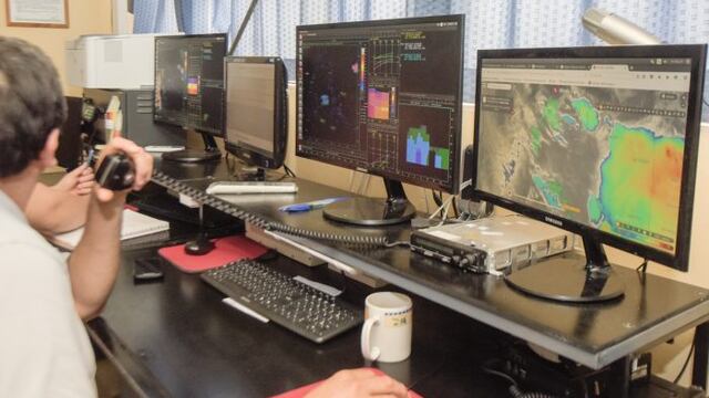 Los operadores del radar del servicio de Mitigación  detectaron 301 celdas de tormentas, de las cuales 255 tuvieron su origen en el sur mendocino. Gentileza Gobierno de Mendoza