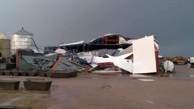 Destrozos en la zona fabril de Río Primero