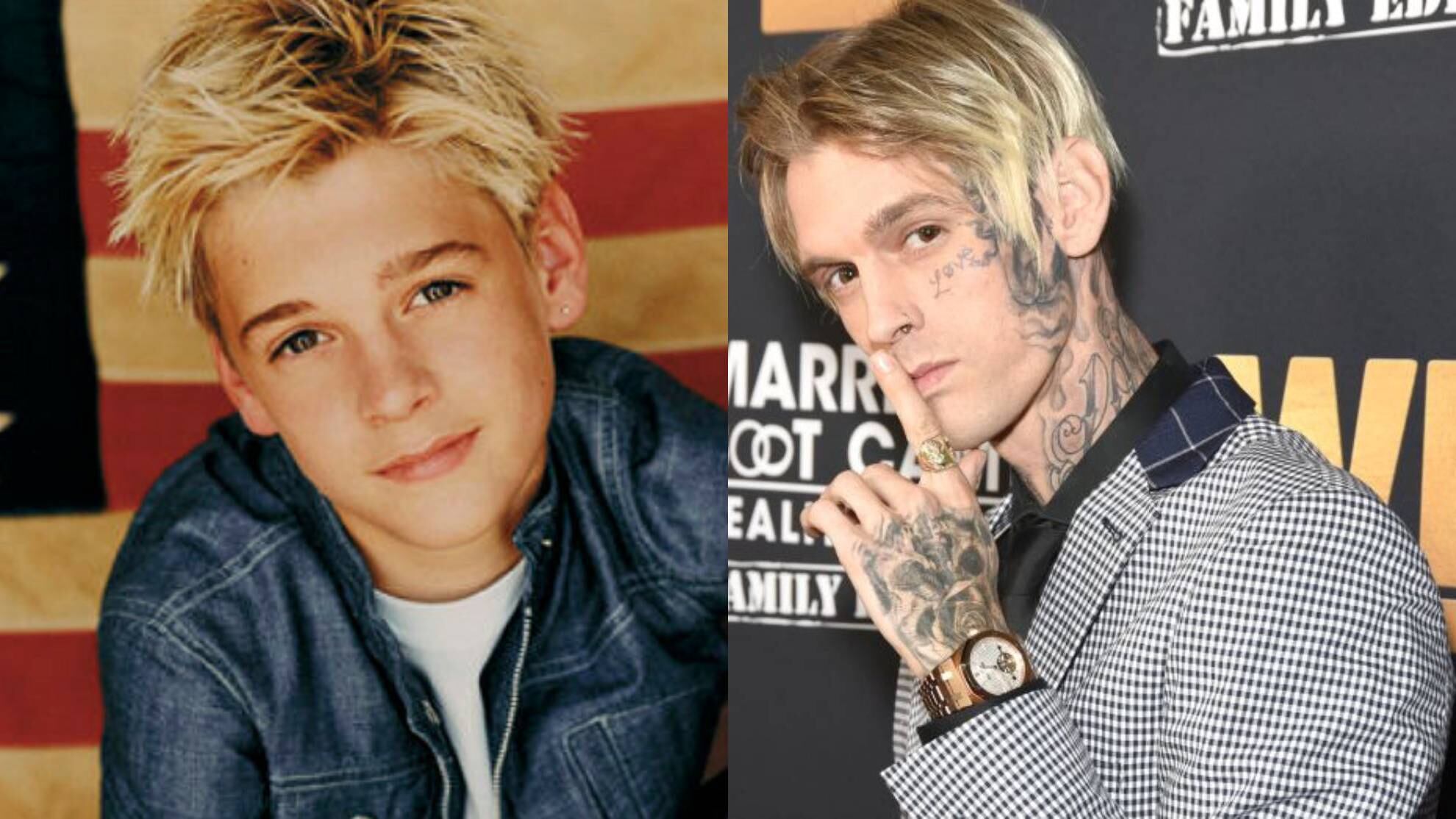 Antes y después de Aaron Carter.