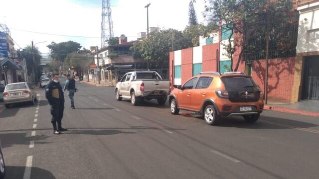 Accidente vial en pleno centro posadeño.