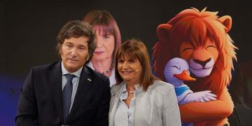 Milei y Bullrich en el programa a Dos Voces (Clarín)
