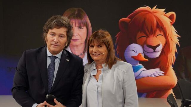 Milei y Bullrich en el programa a Dos Voces (Clarín)
