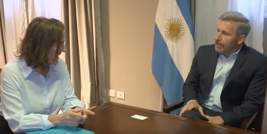 Rogelio Frigerio con Magdalena Furtado, ONU Mujeres en Argentina,