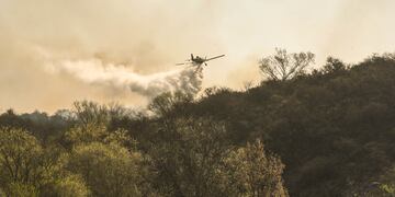 Varias dotaciones de bomberos combaten el fuego. (La Voz)