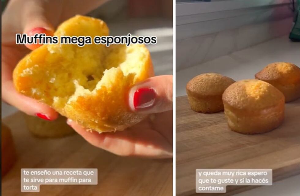 Receta de muffins esponjosos, ricos y con pocos ingredientes, ideales para comer en la merienda