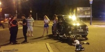 Ferreyra iba en moto y una mujer que habría cruzado en rojo lo embistió\u002E Foto: Policía de San Luis\u002E