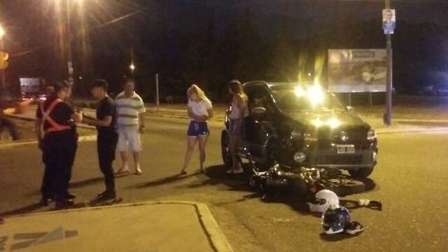 Ferreyra iba en moto y una mujer que habría cruzado en rojo lo embistió\u002E Foto: Policía de San Luis\u002E