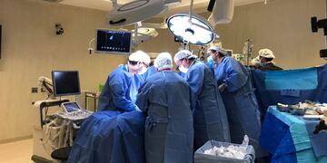 operación a útero abierto