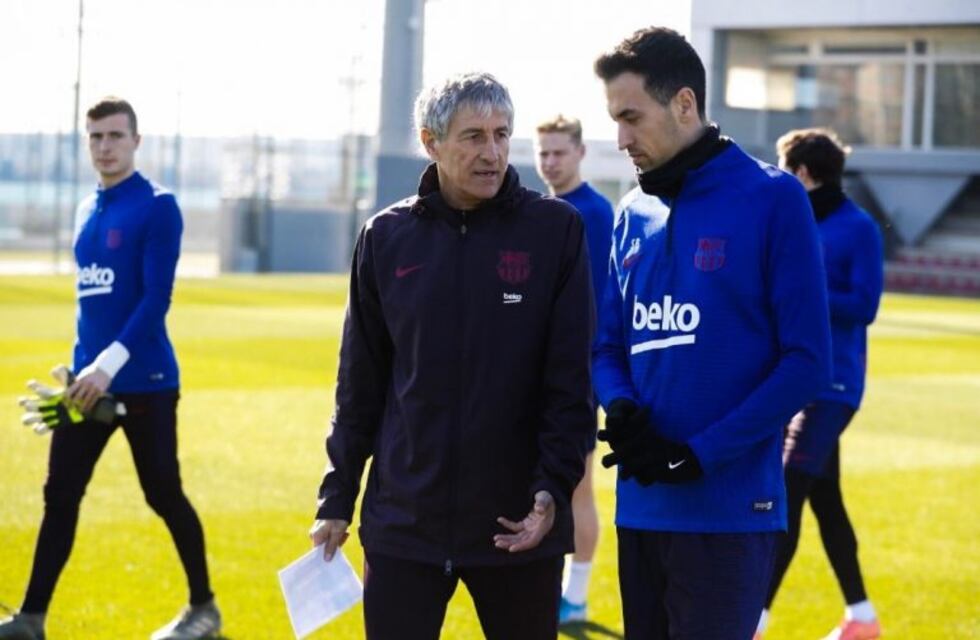 Quique Setién realizó exigentes cambios en los entrenamientos de Barcelona