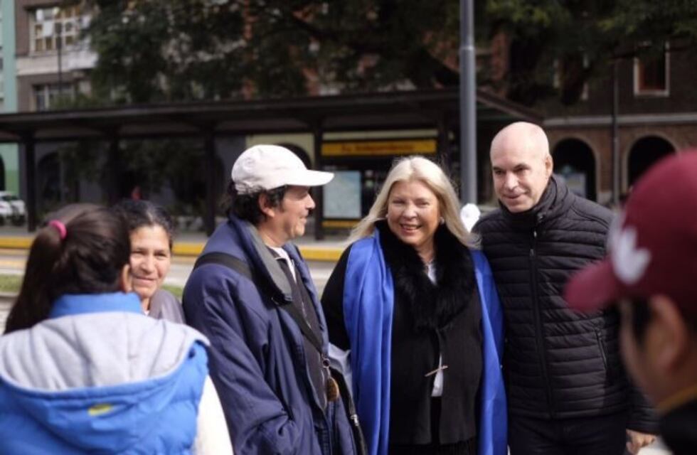Arrancó la campaña: Carrió recorrió junto a Larreta el MetroBus del Bajo