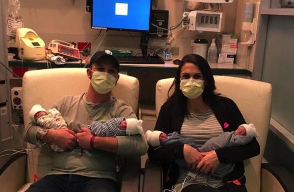El extraño caso de una mujer que dio a luz a cuatrillizos idénticos en plena pandemia