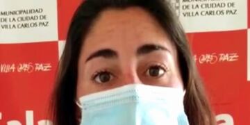 Dra\u002E Sofía Cagnone, responsable del Área Epidemiológica, Gobierno de Villa Carlos Paz\u002E (Foto: captura / video difundido)\u002E