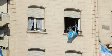 Rosario se viste de celeste y blanco