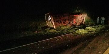 Accidente entre camiones en A del Valle