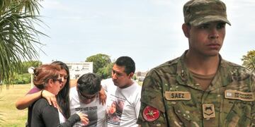 Familiares de los tripulantes del submarino ARA \