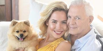 Elina Fernández, Eduardo Costantini y Gino.