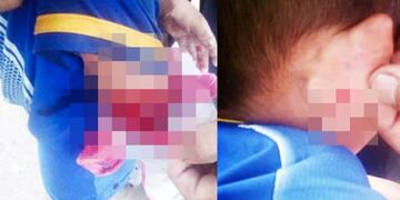 Atacó a sus hijos a machetazos en Tartagal\u002E (Faceboook)