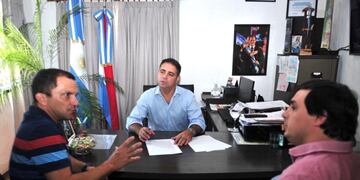 Intendente de PGB Mauricio Davico - Germán Grané ATER- Manuel Cedrés rentas\nCrédito: Prensa PGB