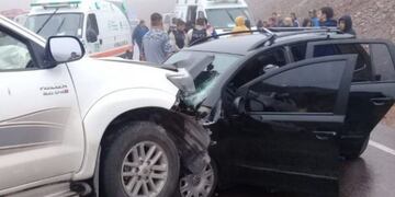 Choque frontal en la Cuesta de los Terneros, en San Rafael, originado el domingo\u002E