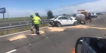 El resultado de un choque en cadena en la mañana de este sábado\u002E (Foto: gentileza ElDoce\u002Etv)\u002E