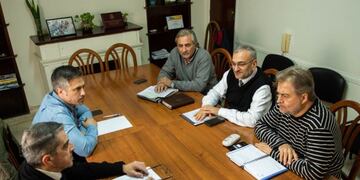 El equipo designado por Perotti para conducir la transición se reunió este jueves\u002E (Twitter Leandro Busatto)