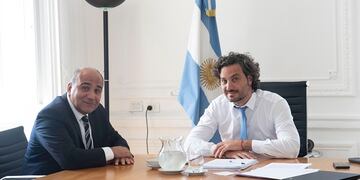 Juan Manzur fue recibido por Santiago Cafiero\u002E (Comunicación Gobierno de Tucumán)
