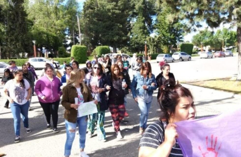 La víctima también marchó para pedir justicia acompañada por la comunidad