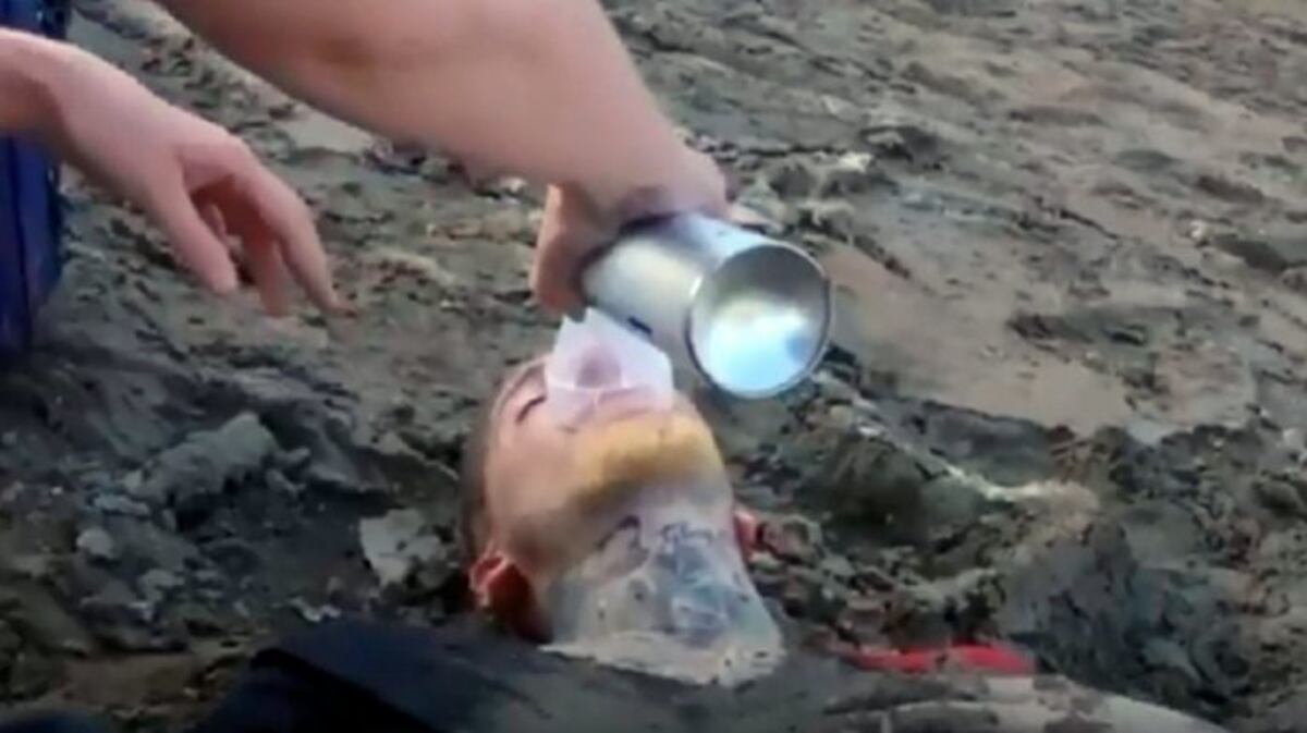 Alexander Caniggia debutó en un reality de supervivencia (Foto: captura)