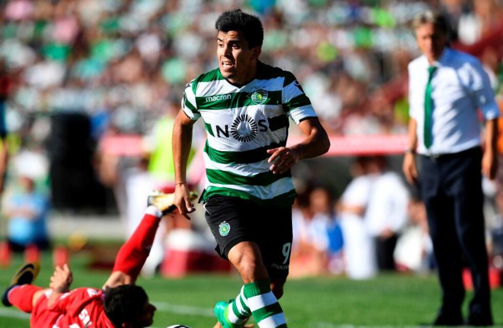 Marcos Acuña metió un doblete en la goleada del Sporting Lisboa