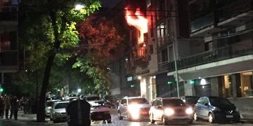 Incendio en Belgrano (Foto: Twitter)