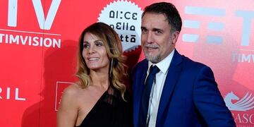 Batistuta durante el preestreno de  \