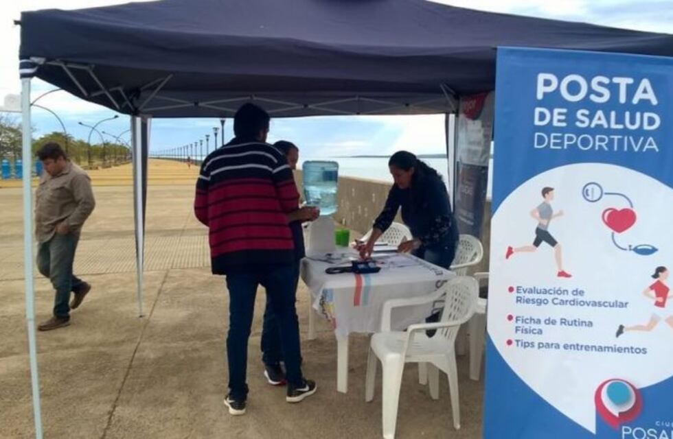 Instalaron una posta de salud deportiva en la Costanera