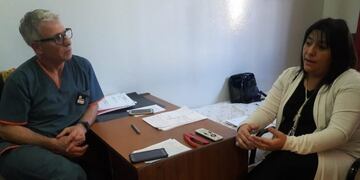 Nadia Millamán, precandidata a intendente de Rawson visitó el hospital de Santa Teresita\u002E