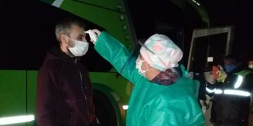 Control sobre la ruta por tresarroyense repatriado desde Perú