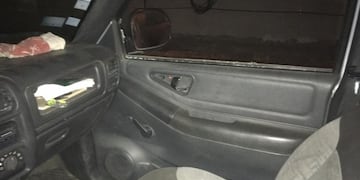 La camioneta de Juan Manuel Rigau tras el robo\u002E