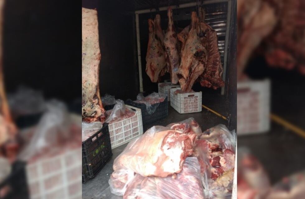 Secuestraron un camión con 170 kilos de carne vacuna en mal estado y lista para vender