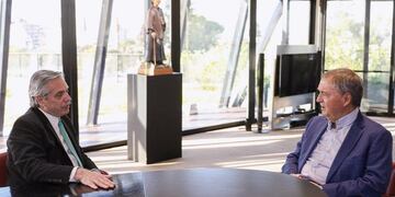 Alberto Fernández y Juan Schiaretti en Córdoba\u002E Prensa Schiaretti\u002E