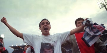 El Lute desató la alegría Albiazul y la camiseta será ofrendada a la tribuna\u002E Matías Frías se llevó el trofeo y contó la historia\u002E