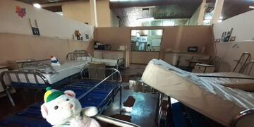 Desolador escenario en el hospital Gailhac, pacientes evacuados por los daños de la tormenta\u002E