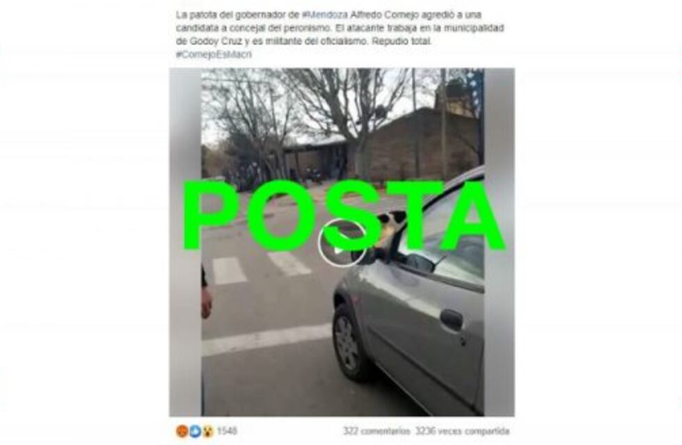 Es verdadero que el agresor de una candidata del PJ es empleado municipal de Godoy Cruz y militante de Cambia Mendoza