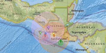Sismo de 6,8 sacudió las costas de Guatemala\u002E