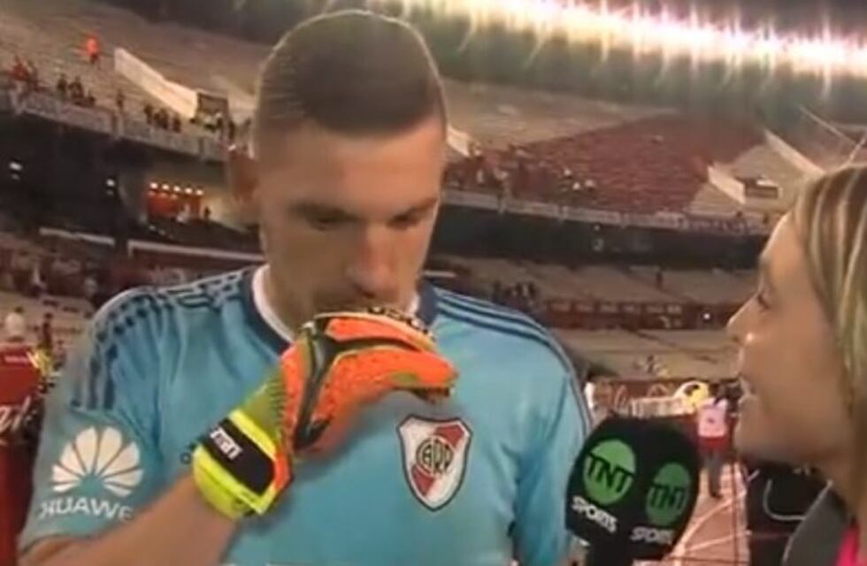 La emoción de Franco Armani por los cantos de la hinchada de River