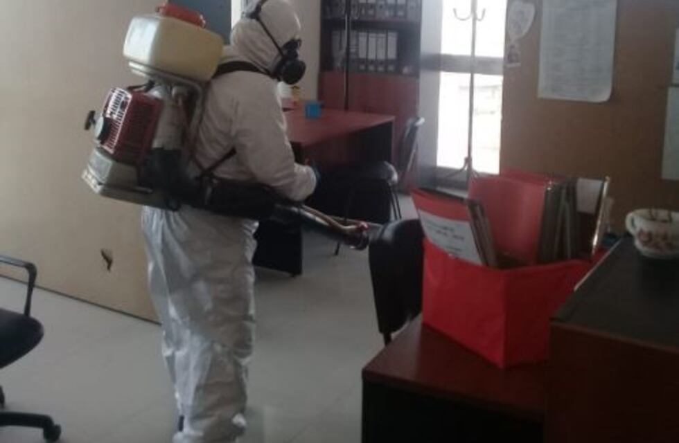 Realizaron tareas de desinfección en el Centro Judicial de Termas de Río Hondo