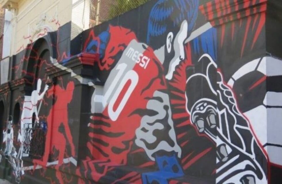 Messi, una obra de arte en Nueva Córdoba