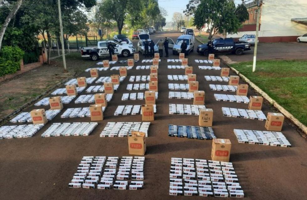 La policía incautó más de 1.800 gruesas de cigarrillos ilegales